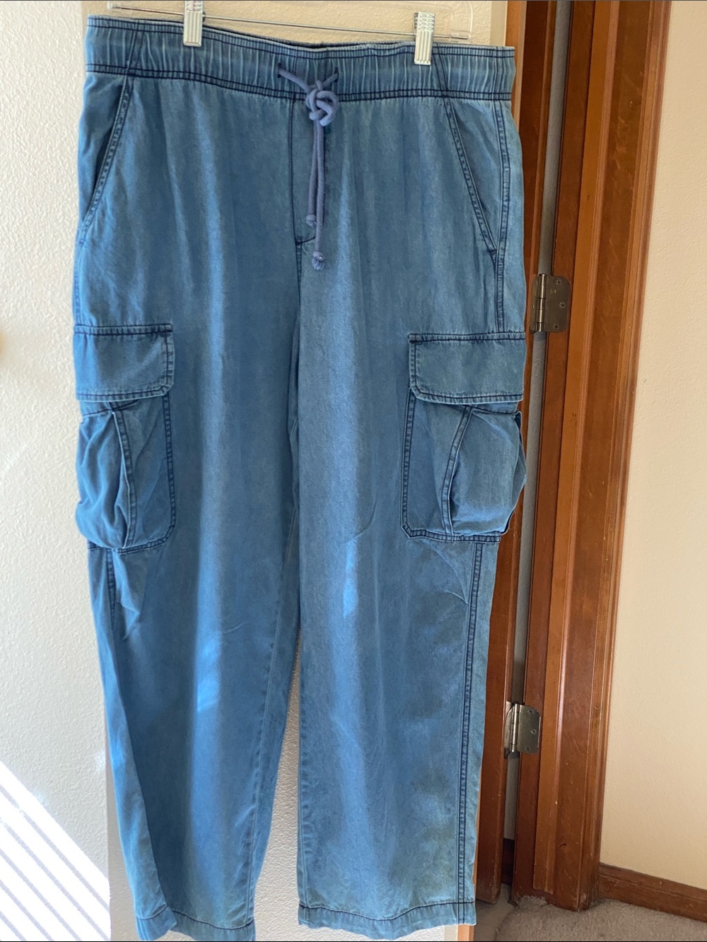 Lucky Brand Wide Leg Chambray Pants